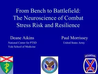 From Bench to Battlefield: The Neuroscience of Combat Stress Risk and Resilience