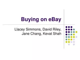 Buying on eBay