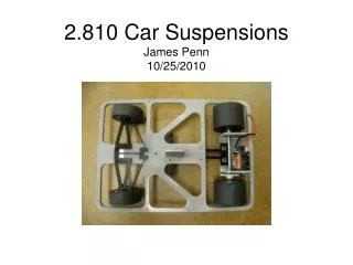 2.810 Car Suspensions James Penn 10/25/2010