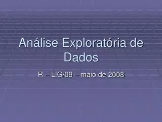 an lise explorat ria de dados