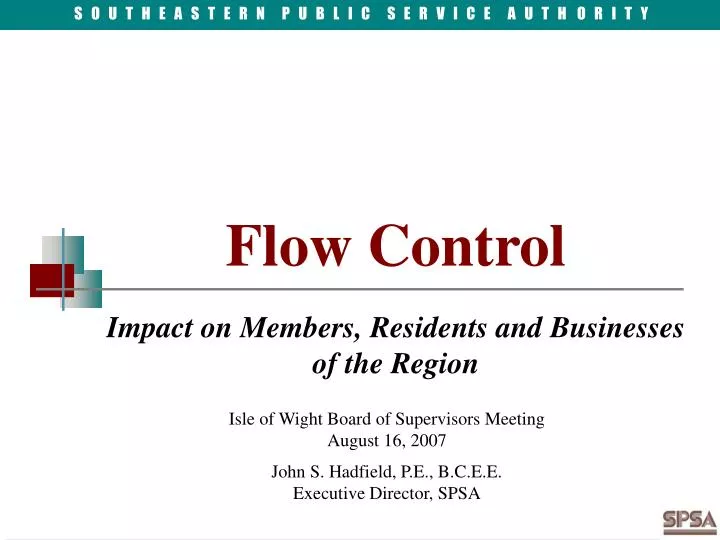 flow control impact on members residents and businesses of the region