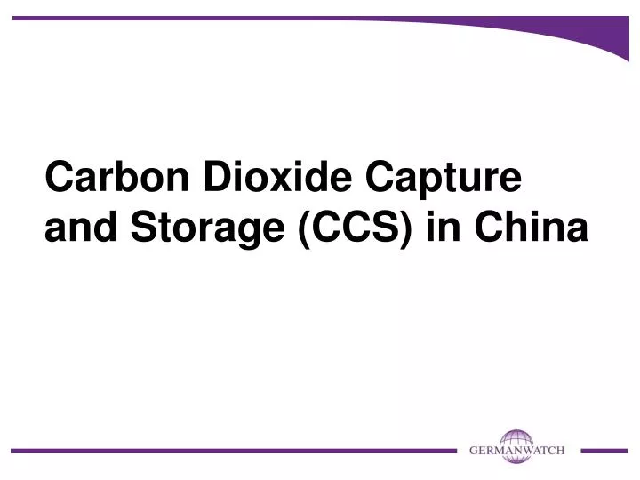 carbon dioxide capture and storage ccs in china