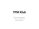 TPM Klub - slide 1