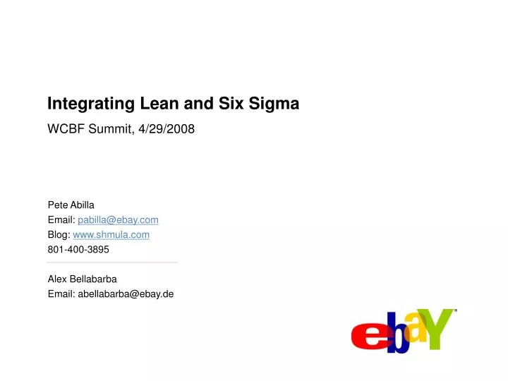 integrating lean and six sigma