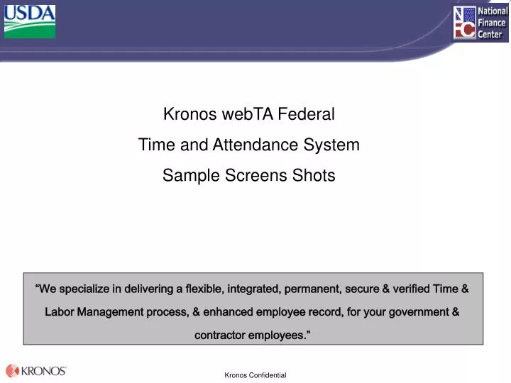 kronos webta federal time and attendance system sample screens shots