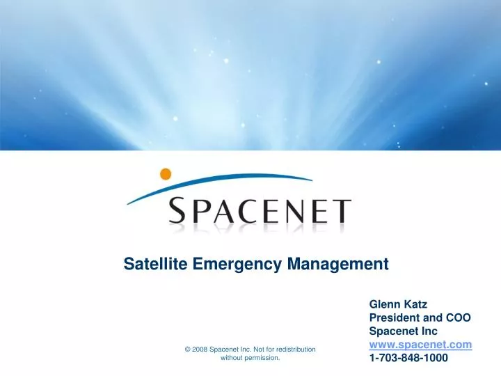 satellite emergency management