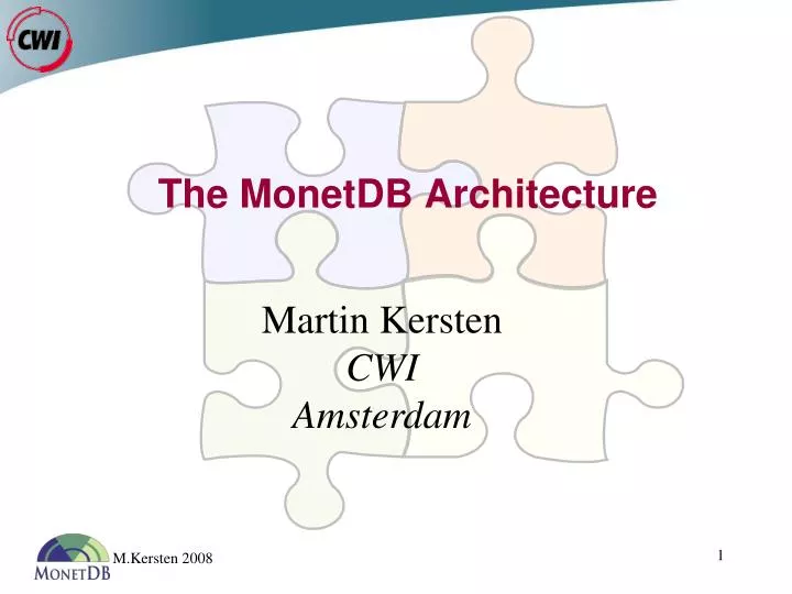 the monetdb architecture
