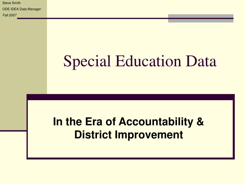 PPT - Special Education Data PowerPoint Presentation, free download ...