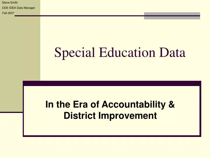 special education data