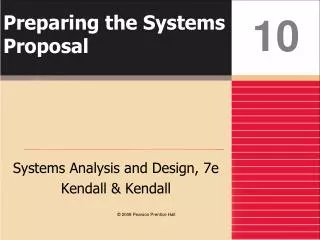 Preparing the Systems Proposal