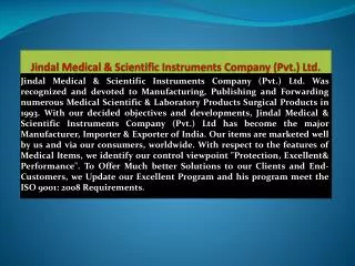 Scientific Equipments Manufacturers
