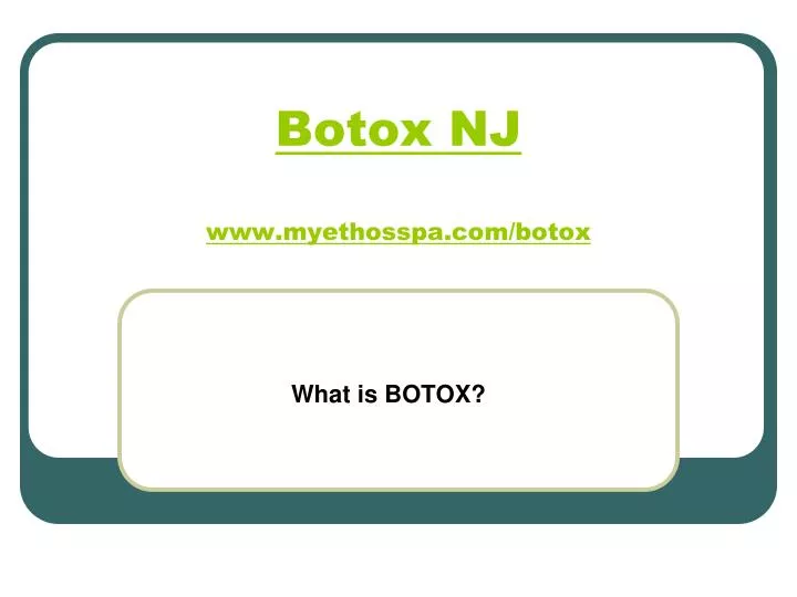 botox nj www myethosspa com botox
