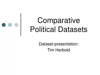Comparative Political Datasets