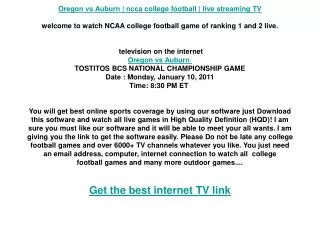Oregon vs Auburn | ncca college football | live streaming TV