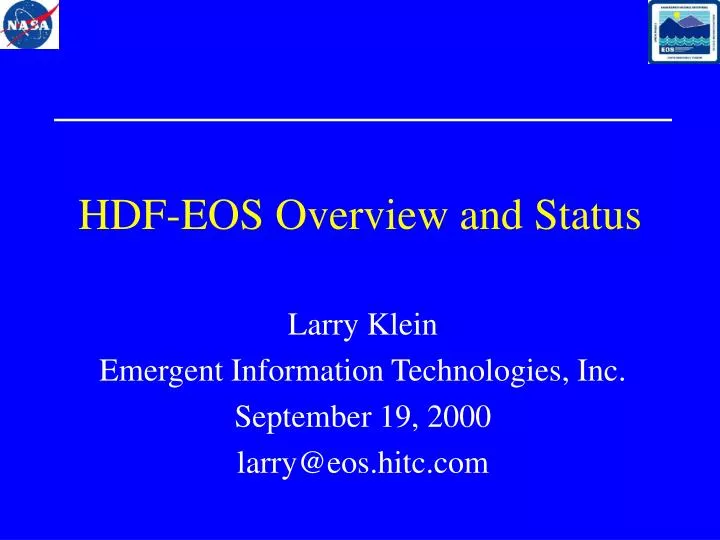 hdf eos overview and status