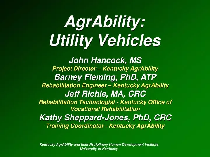 agrability utility vehicles