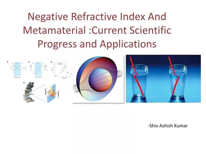 negative refractive i ndex a nd metamaterial current s cientific p rogress and applications