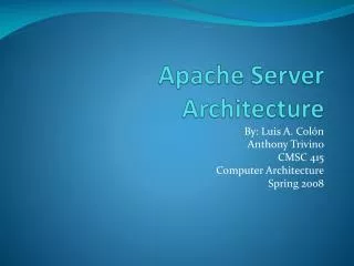 Apache Server Architecture