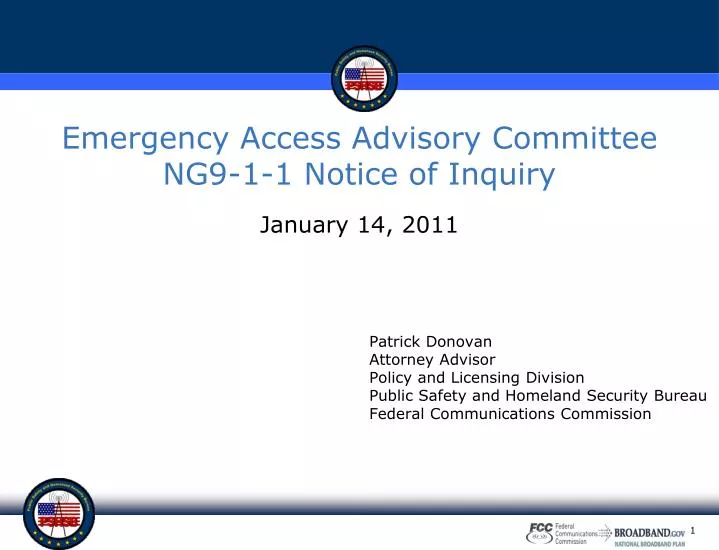emergency access advisory committee ng9 1 1 notice of inquiry