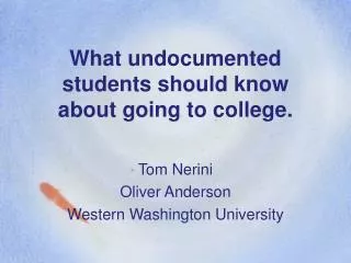 What undocumented students should know about going to college.