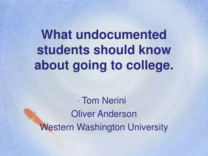 what undocumented students should know about going to college