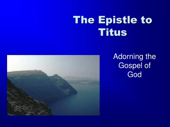 the epistle to titus
