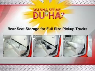 Rear Seat Storage for Full Size Pickup Trucks
