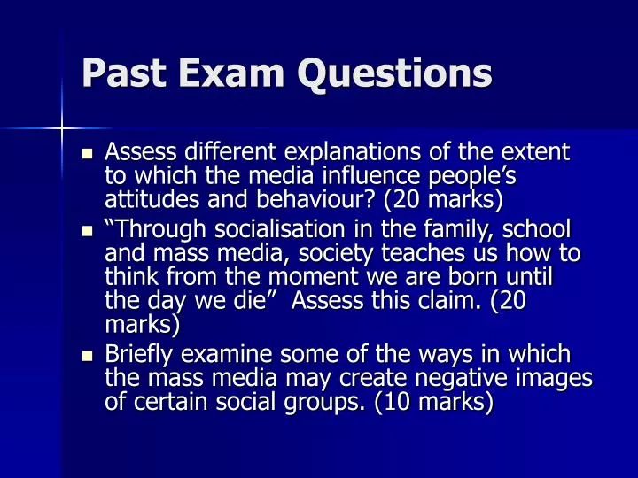 past exam questions