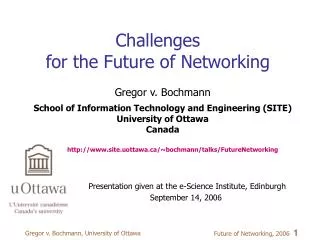 Challenges for the Future of Networking