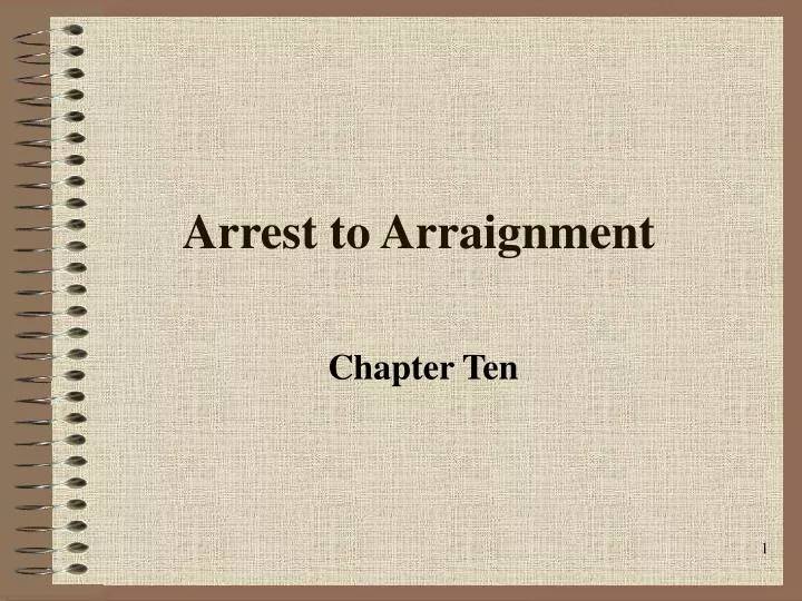 arrest to arraignment