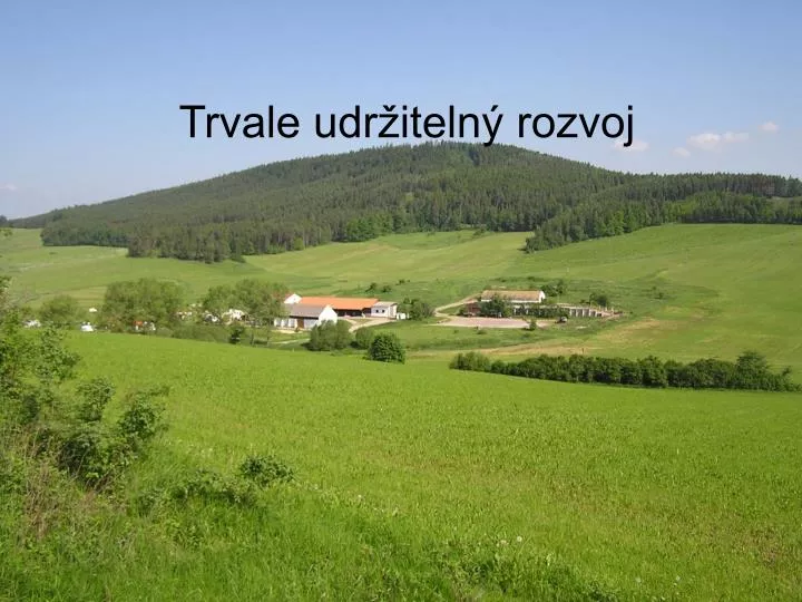 trvale udr iteln rozvoj