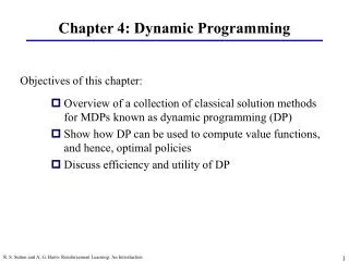 Chapter 4: Dynamic Programming