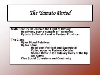 The Yamato Period