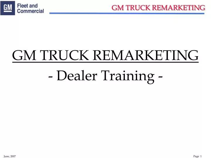 gm truck remarketing