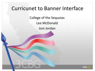 Curricunet to Banner Interface