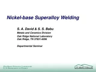 Nickel-base Superalloy Welding
