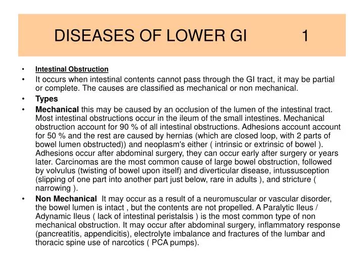 diseases of lower gi 1