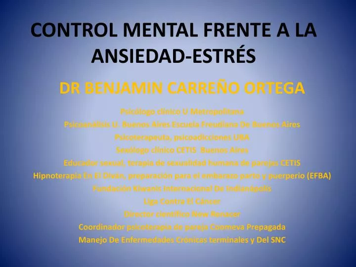 control mental frente a la ansiedad estr s