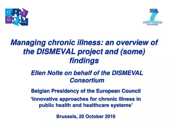 managing chronic illness an overview of the dismeval project and some findings