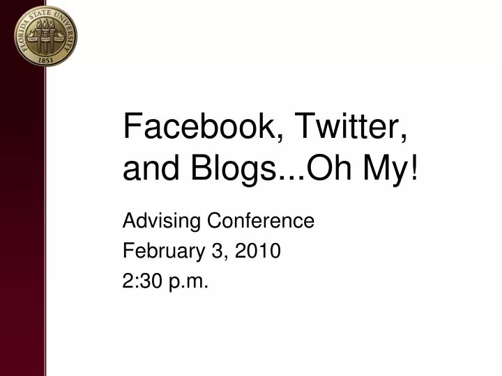 facebook twitter and blogs oh my
