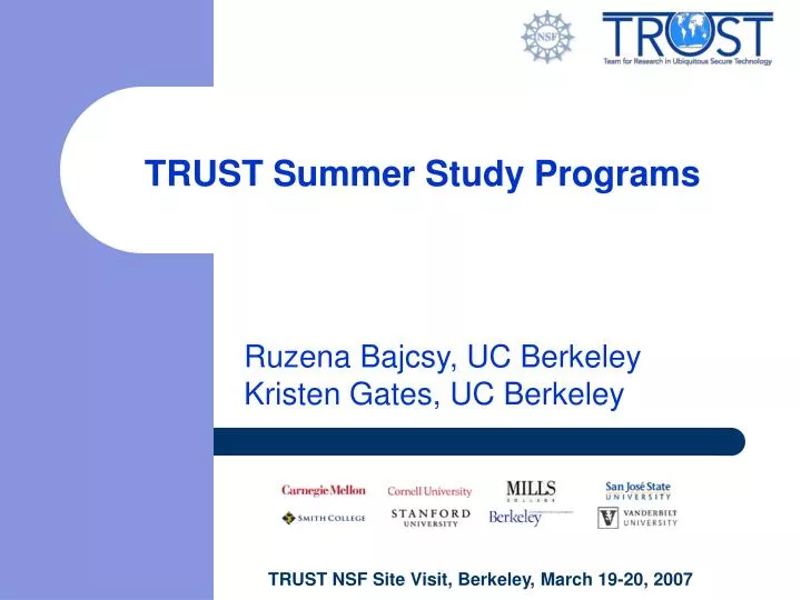 trust summer study programs