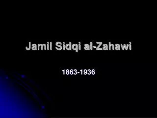 Jamil Sidqi al-Zahawi
