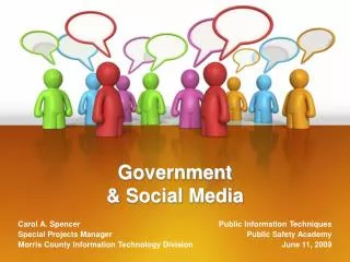 Government &amp; Social Media