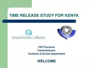 TIME RELEASE STUDY FOR KENYA
