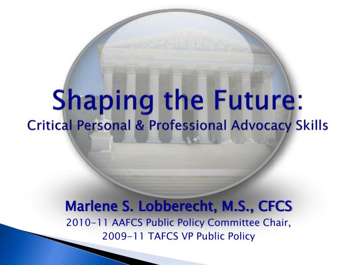 shaping the future critical personal professional advocacy skills