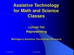 Assistive Technology for Math and Science Classes - slide 1
