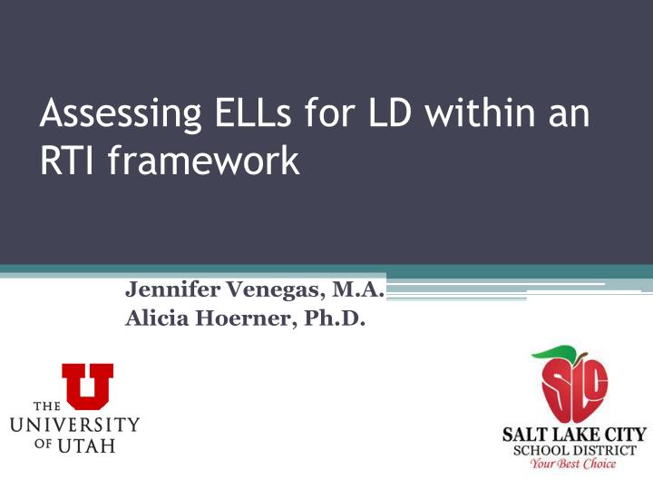 assessing ells for ld within an rti framework
