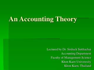 An Accounting Theory
