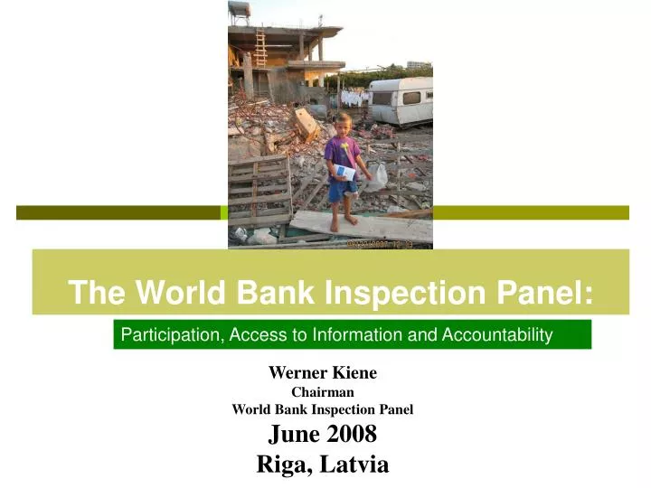 the world bank inspection panel