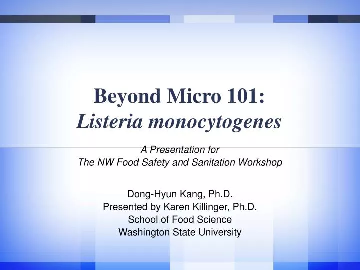 beyond micro 101 listeria monocytogenes